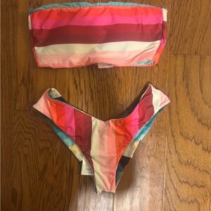 Billabong Reversible Striped Bikini Set